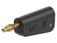 Stäubli LM-4A-39 - 4mm Stackable Banana Plug - 2,5 mm² Cable - Black - 64.1045-21