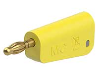 Stäubli LM-4A-39 - Banana Macho Apilable de 4mm - Cable 2,5 mm² - Amarillo - 64.1045-24