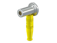 Stäubli POAG-KBT6DIN - 6 mm Elbow Banana Equipotencial - Uso Médico - Amarelo - 4,0 - 6.0 mm² - 15.0010