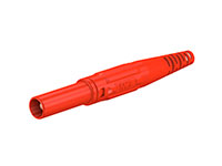 Stäubli XL-410 - 4 mm Male Safety Banana - Red - 66.9196-22