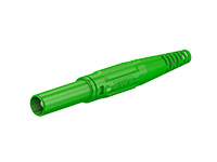 Stäubli XL-410 - 4 mm Male Safety Banana - Green - 66.9196-25