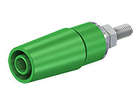 Stäubli SAB4-G/N-X - Hembrilla de 4 mm de Seguridad - Verde - 49.7042-25