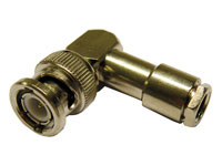 Right Angle Cable-Mount BNC Male Connector for RG58 with Solder Contact