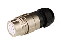 PHER20B9 - 9 Contacts Male Size 20 In-Line Mount Circular Connector - C920129AES