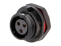 WEIPU SP13 Series IP68 - 3 Contacts Ø13 Waterproof Female Panel-Mount Connector - FM686833 - SP1312/S3-N