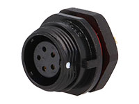 WEIPU SP13 Series IP68 - 5 Contacts Ø13 Waterproof Female Panel-Mount Connector - FM686835 - SP1312/S5-N