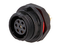 WEIPU SP13 Series IP68 - 7 Contacts Ø13 Waterproof Female Panel-Mount Connector - FM686837 - SP1312/S7-N