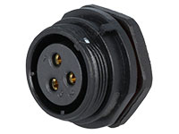 WEIPU SP21 Series IP68 - 3 Contacts Ø21 Waterproof Female Panel-Mount Connector - SP2112/S3
