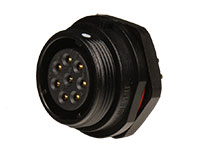 WEIPU SP21 Series IP68 - 8 Contacts Ø21 Waterproof Female Panel-Mount Connector - SP2112/S8