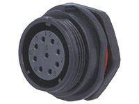 WEIPU SP21 Series IP68 - 9 Contacts Ø21 Waterproof Female Panel-Mount Connector - SP2112/S9