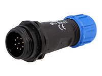 WEIPU SP13 Series IP68 - 9 Contacts Ø13 Waterproof Male Cable-Mount Connector - IP68 - FM686849 - SP1311/P9I-N