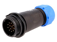 WEIPU SP21 Series IP28 - 12 Contacts Ø21 Waterproof Male Cable-Mount Connector - IP68 - SP2111/P12