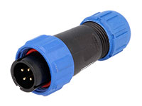 WEIPU SP13 IP68 Series - 4 Contacts Ø13 Waterproof Male Cable-Mount Connector - SP1310/P4I-N