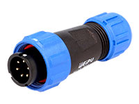 WEIPU SP13 IP68 Series - 6 Contacts Ø13 Waterproof Male Cable-Mount Connector - SP1310/P6I-N