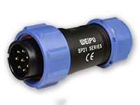 WEIPU SP21 Series IP68 - 8 Contacts Ø21 Waterproof Male Cable-Mount Connector - SP2110/P8