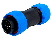 WEIPU SP21 Series IP68 - 12 Contacts Ø21 Waterproof Male Cable-Mount Connector - SP2110/P12