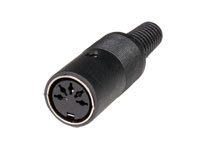 DIN 41524 Female Connector 5 Pin Cable-Mount 45°