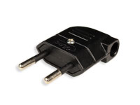 Simon - Electric Plug - Male - Ungrounded - Side Entry - Black - CL403212