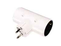 Simon Cl418803 - Double SCHUKO Plug Adaptor - White - CL418803