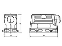 Murrelektronik B16 - Ficha HAN 16B fechamentos duplos - saída 90º - 70MH-GTFNQ-A02C000