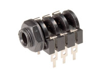 Conector Jack 6,3 mm Base Hembra Circuito Impreso y/o Panel 3 Polos - 15.452