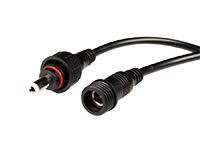 5.5 mm - 2.1 mm Pair Jack Connectors - Male Power Plug - Waterproof
