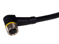 M8 Female Circular Connector - 3 Pole Right Angle Mount - Cable 2 m - PKW3M-2/TEL