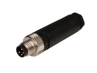 M8 Circular Connector - 4 Pole Male In-Line Mount - BS5143-0