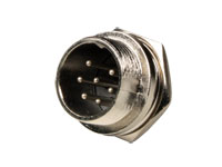 7 Pole Panel-Mount Male GX16 Microphone Connector