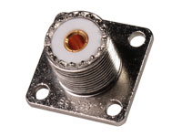 UHF Straight Panel-Mount Female Connector with Solder Contact - 19.935