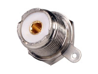 UHF Straight Panel-Mount Female Connector with Solder Contact - 19.940