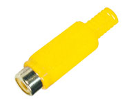 Plastic Straight Cable-Mount RCA Female Connector - Yellow - 10.589/DH/A