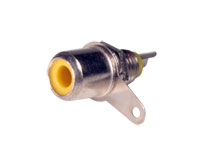 Panel-Mount Female RCA Connector - Yellow - 10.579/AM