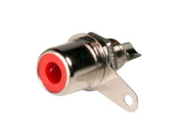 Panel-Mount Female RCA Connector - Red