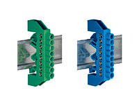 Faixa de Equipotencial Elétrica 6 Contatos - Ø5mm - Azul - TB3SL