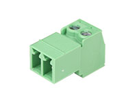 3.81 mm Pitch - Pluggable Right Angle PCB Male Terminal Block 2 Contacts