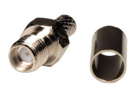Straight Cable-Mount SMA Female Crimp Connector for RG58