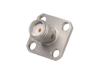 Straight Panel-Mount SMA Female Connector with Solder Contact