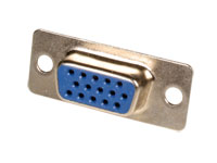 D-sub Female High Density Connector - 15 Poles with Solder Connection - 08.170/15