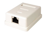 Cat. 6 - surface Mount for 1 Modular Connector 8P8C (RJ45) - 3002-7