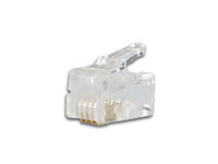 Cable-Mount Male Telephone Connector 4P4C (RJ9) - 39.000/4/4
