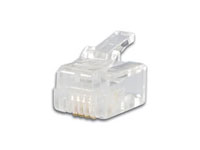 Cable-Mount Male Telephone Connector 6P4C (RJ11)