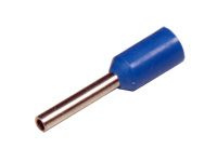 TT-75 - Cosse Creux Mâle Isolé 0,75 mm² L=8 mm - 100 Unités - Bleu