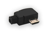 Conector Micro USB-B 5p Macho Angulado