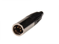 4 Pole Male Cable mini-XLR Connector - MXLR-4W