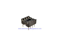 DIL Socket Integrated Circuit - 8 Pins - Narrow - Flat Pins