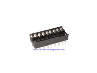 DIL Socket Integrated Circuit - 18 Pins - Narrow - Flat Pin