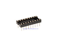 DIL Socket Integrated Circuit - 18 Pins - Narrow - Turned Pin