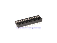 DIL Socket Integrated Circuit - 28 Pins - Narrow - Flat Pin