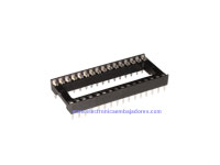 DIL Socket Integrated Circuit - 32 Pins - Wide - Flat Pin